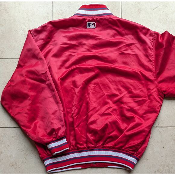 LA Dodgers 90s STARTER satin bomber BLOODS jacket XL red MLB baseball vintage - Picture 5 of 7